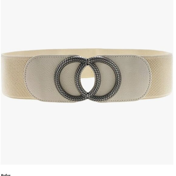 3 Pack Women's Vintage Wide Elastic Belts - Picture 5 of 6